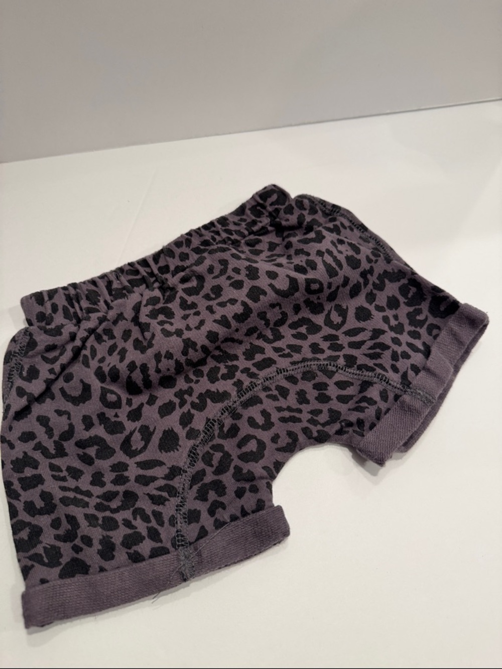 Cotton on baby Leopard Print Cotton Shorts in Dark Gray